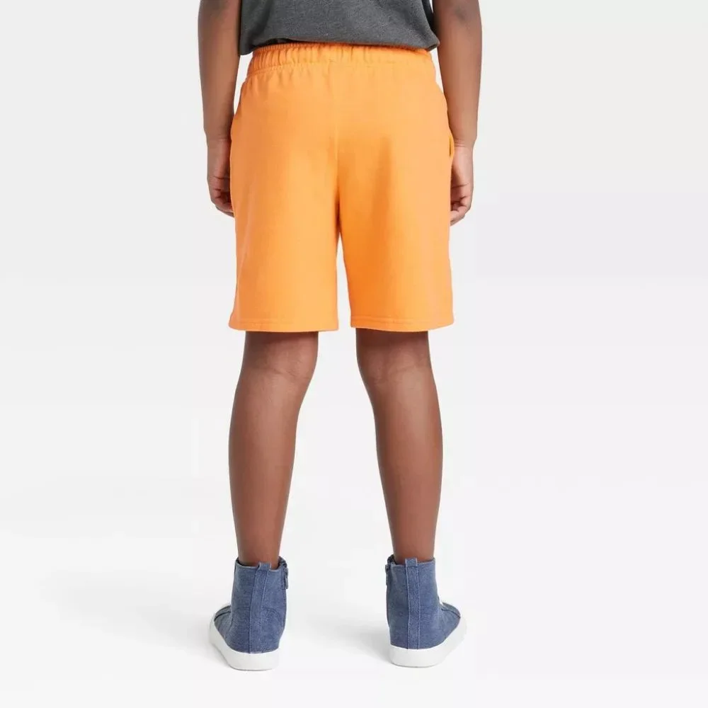 Cat & Jack - Boys' Pull-On 'At the Knee' Knit Shorts Size S Orange
